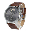 Tommy Hilfiger Kane Grey Dial Brown Leather Strap Watch for Men - 1710398