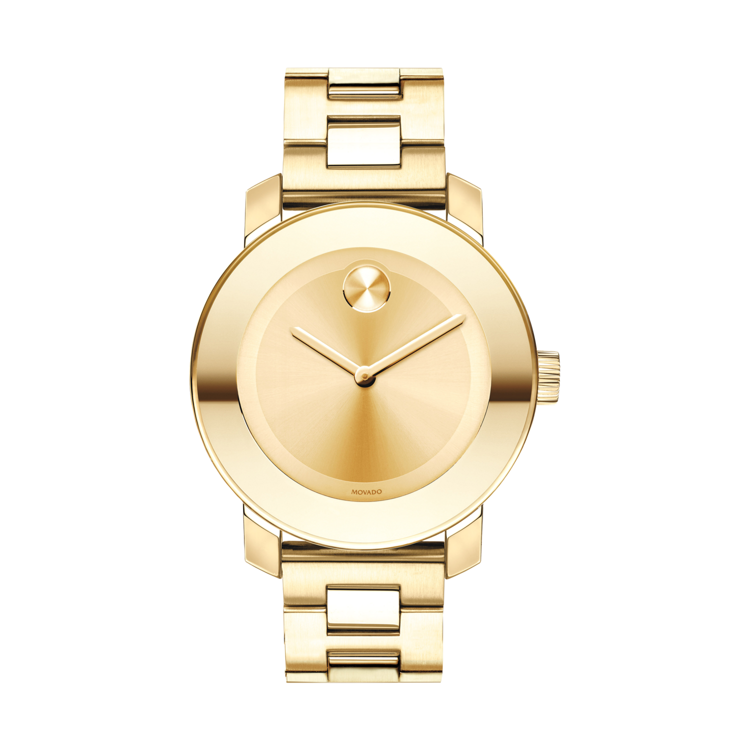 Movado Bold Yellow Gold Dial Yellow Gold Steel Strap Watch For Women - 3600085