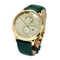 Emporio Armani Gianni Chronograph Champagne Dial Green Leather Strap Watch For Men - AR1722