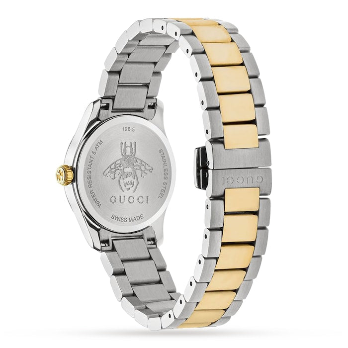 Gucci G Timeless Quartz Mother of Pearl Dial Two Tone Steel Strap Watch For Women - YA1265012