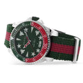 Gucci Dive Quartz Green Dial Two Tone NATO Strap Watch For Men - YA136339