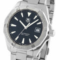 Tag Heuer Aquaracer Quartz Black Dial Silver Steel Strap Watch for Men - WAY1110.BA0928