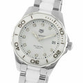 Tag Heuer Aquaracer 35mm Quartz Diamond White Dial Two Tone Steel Strap Watch for Women - WAY131D.BA0914