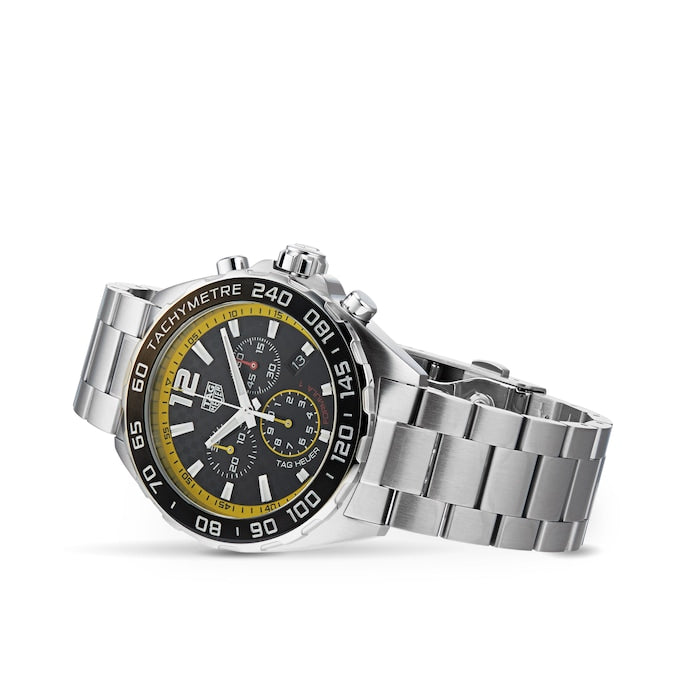 Tag Heuer Formula 1 Chronograph Black Dial Silver Steel Strap Watch for Men - CAZ101AC.BA0842