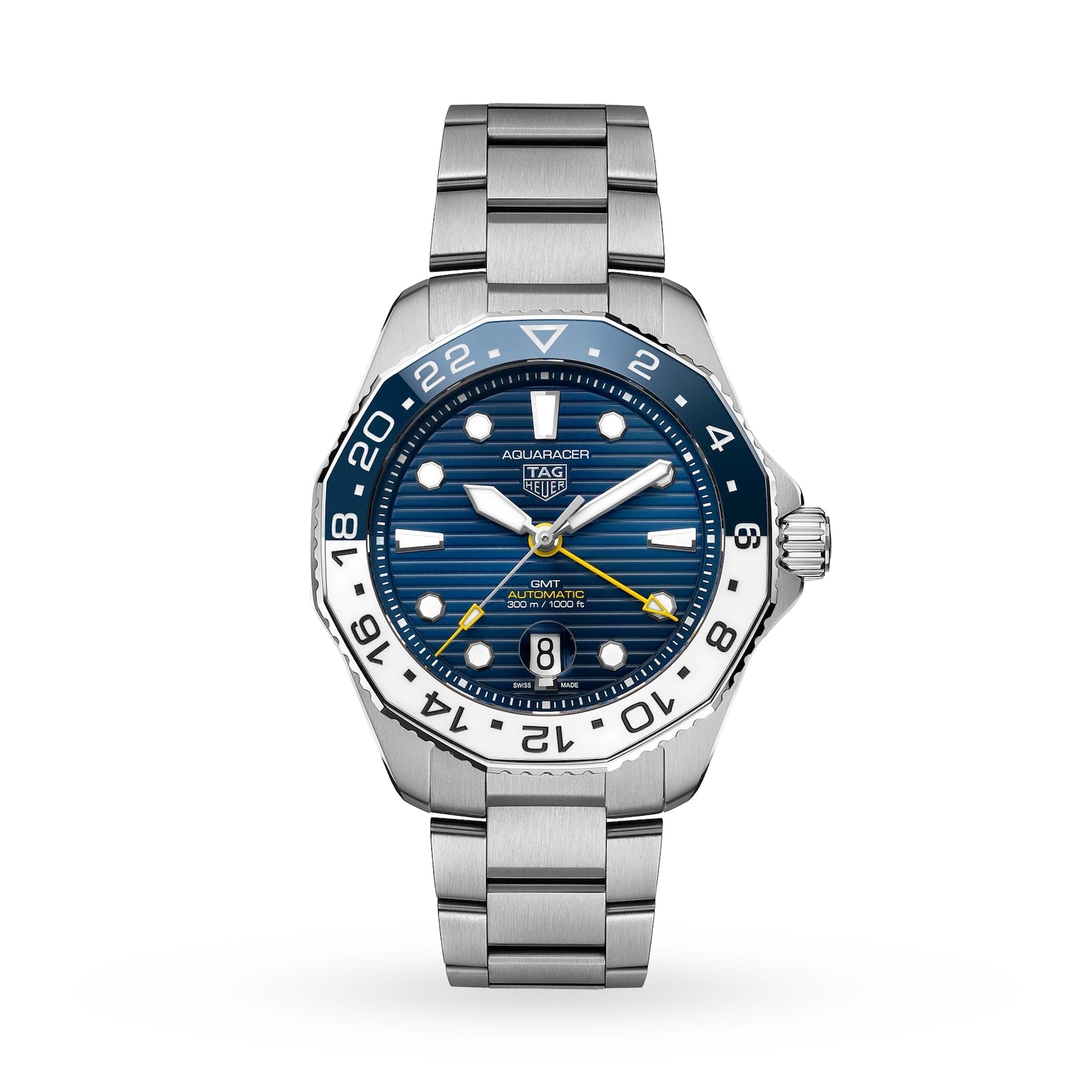 Tag Heuer Aquaracer Professional 300 GMT Automatic Blue Dial Silver Steel Strap Watch for Men - WBP2010.BA0632