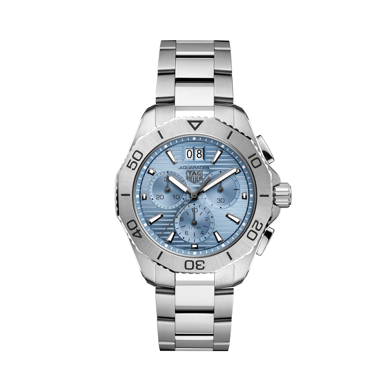 Tag Heuer Aquaracer Professional 200 Date Blue Dial Silver Steel Strap Watch for Men - CBP1112.BA0627