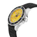 Breitling Superocean Automatic 44mm Yellow Dial Black Rubber Strap Watch for Men - A17367021I1S1