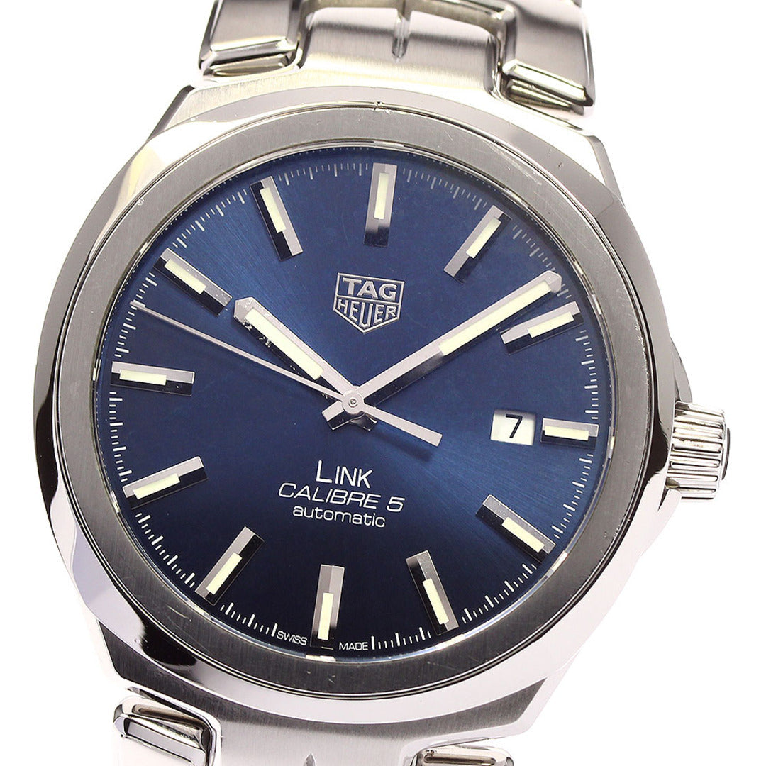 Tag Heuer Link Automatic Blue Dial Silver Steel Strap Watch for Men - WBC2112.BA0603