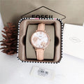 Fossil Jacqueline Mother of Pearl White Dial Pink Leather Strap Watch for Women - ES4671