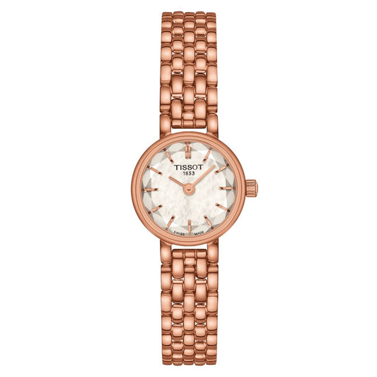 Tissot Lovely Mother of Pearl Dial Rose Gold Steel Strap Watch for Women - T140.009.33.111.00