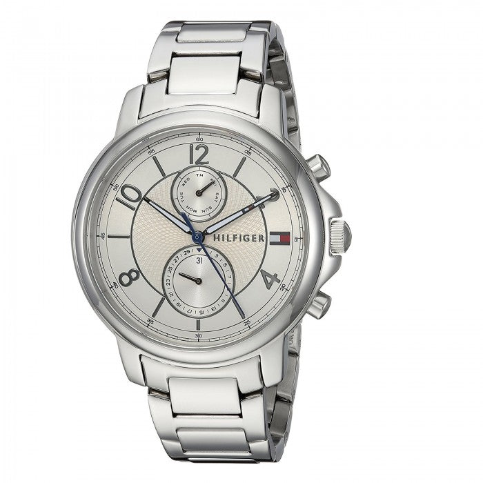 Tommy Hilfiger Claudia White Dial Silver Steel Strap Watch for Women - 1781819