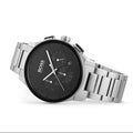 Hugo Boss Peak Chronograph Black Dial Silver Steel Strap Watch for Men - 1513762