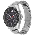 Tommy Hilfiger Luke Chronograph Quartz Black Dial Silver Steel Strap Watch for Men - 1791104