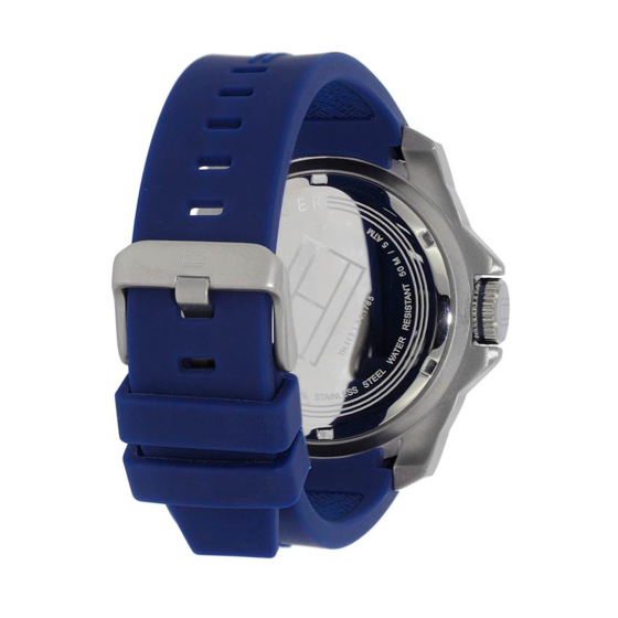 Tommy Hilfiger Windsurf White Dial Blue Rubber Strap Watch for Men - 1791113