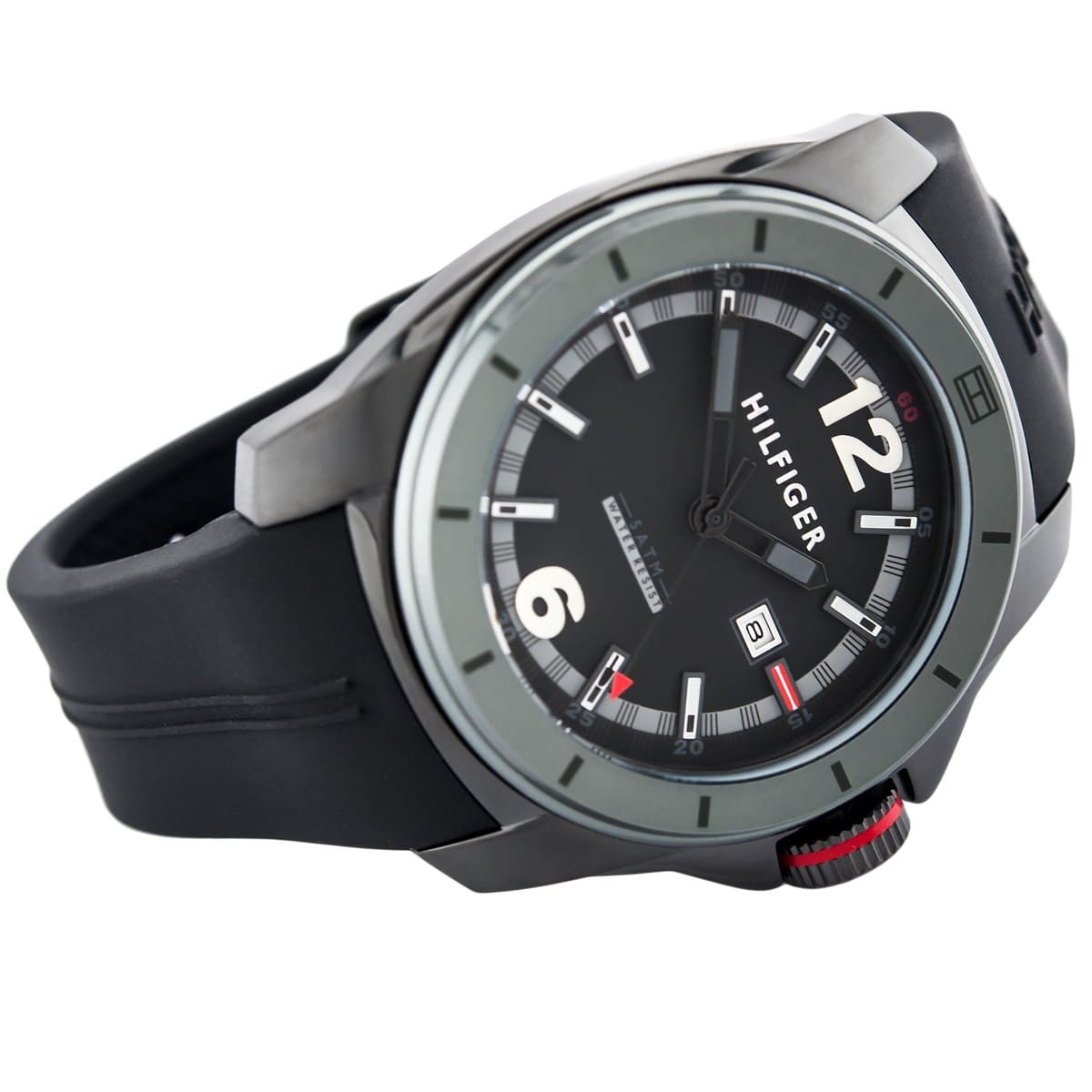 Tommy Hilfiger Windsurf Black Dial Black Rubber Strap Watch for Men- 1791114