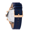 Tommy Hilfiger Trent Quartz White Dial Blue Leather Strap Watch for Men - 1791139