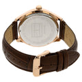 Tommy Hilfiger Oliver Chronograph White Dial Brown Leather Strap Watch for Men - 1791306