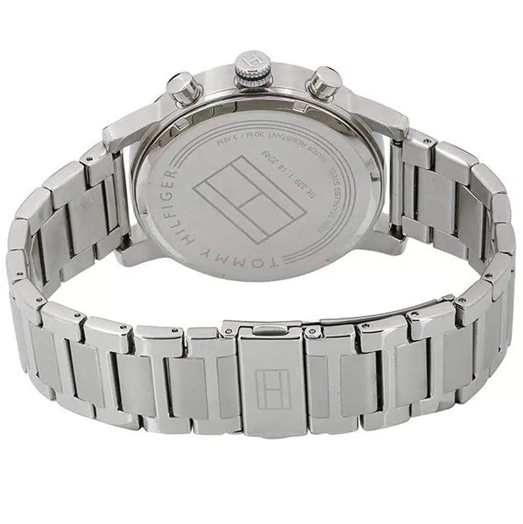 Tommy Hilfiger Kane Chronograph Quartz Grey Dial Silver Steel Strap Watch for Men - 1791397