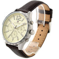 Tommy Hilfiger Gavin Chronograph White Dial Brown Leather Strap Watch for Men - 1791467