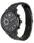 Tommy Hilfiger London Chronograph Black Dial Black Steel Strap Watch for Men - 1791529