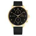 Tommy Hilfiger Chase Quartz Black Dial Black Mesh Bracelet Watch for Men - 1791580