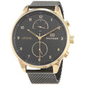 Tommy Hilfiger Chase Quartz Black Dial Black Mesh Bracelet Watch for Men - 1791580