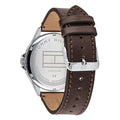 Tommy Hilfiger Shawn Multi Function Quartz Grey Dial Brown Leather Strap Watch for Men - 1791615