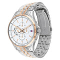 Tommy Hilfiger Shawn Quartz White Dial Two Tone Steel Strap Watch for Men - 1791617