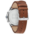 Tommy Hilfiger Kane Grey Dial Brown Leather Strap Watch for Men - 1710398