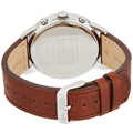 Tommy Hilfiger Kyle Multifunction Blue Dial Brown Leather Strap Watch for Men - 1791629