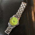 Marc Jacobs Henry Neon Yellow Dial Silver Stainless Steel Strap Watch for Women - MBM3201