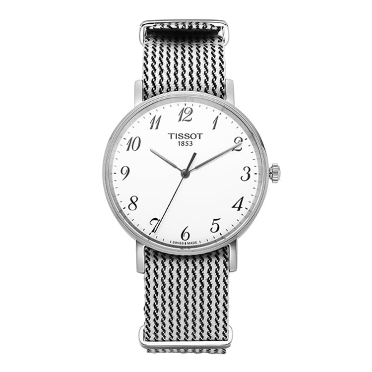 Tissot T Classic Everytime White Dial Two Tone NATO Strap Watch for Women - T109.410.18.032.00