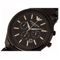 Emporio Armani Ceramica Chronograph Black Dial Black Steel Strap Watch For Men - AR1451