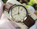 Burberry Heritage Beige Dial Brown Leather Strap Watch for Men - BU1777