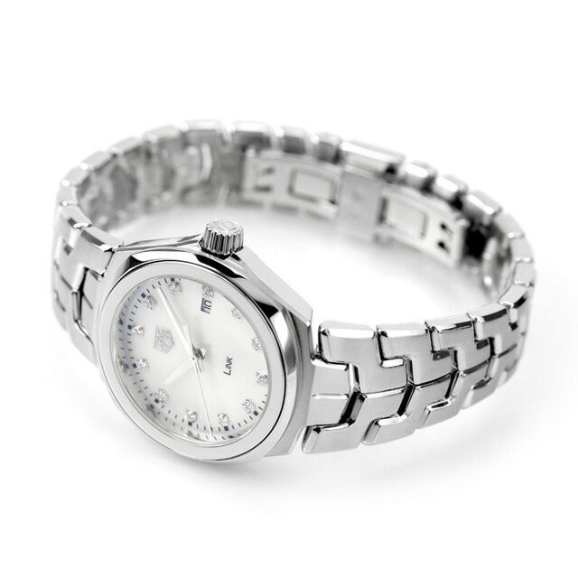 Tag Heuer Link Quartz Diamonds Mother of Pearl Dial Silver Steel Strap Watch for Women - WBC1312.BA0600