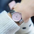 Calvin Klein Simplicity Pink Dial Silver Steel Strap Watch for Women - K432314E