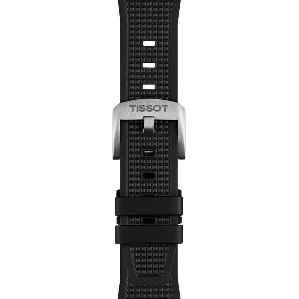 Tissot PRX Quartz Black Dial Black Rubber Strap Watch For Men - T137.410.17.051.00