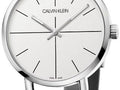 Calvin Klein Evan White Dial Black Leather Strap Watch for Women - K7B231CY