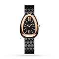 Bvlgari Serpenti Seduttori Black Dial Black Steel Strap Watch for Women - SERPENTI103704