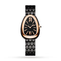 Bvlgari Serpenti Seduttori Black Dial Black Steel Strap Watch for Women - SERPENTI103704