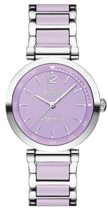 Coach Tristent Purple Dial Two Tone Steel Strap Watch for Women - 14502461