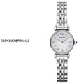 Emporio Armani Gianni White Dial Silver Steel Strap Watch For Women - AR1763