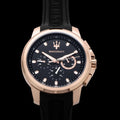 Maserati SFIDA Chronograph Black Dial Black Rubber Strap Watch For Men - R851123008