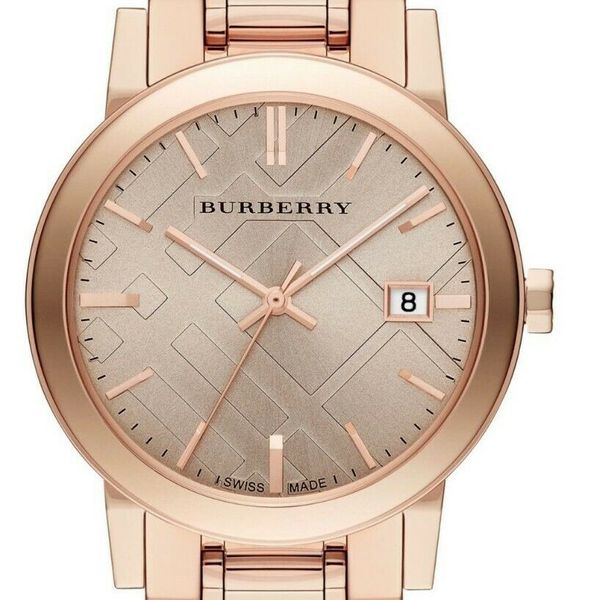 Burberry The City Rose Gold Dial Rose Gold Steel Strap Watch for Women - BU9135