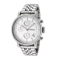 Fossil Boyfriend Chronograph Silver Dial Silver Steel Strap Watch for Women - ES2198