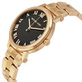 Michael Kors Noire Black Dial Rose Gold Steel Strap Watch for Women - MK3585