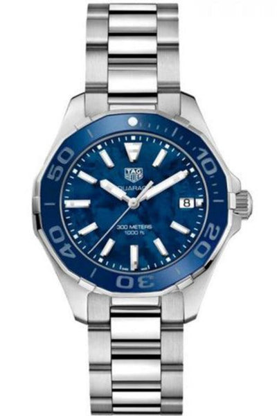 Tag Heuer Aquaracer 35mm Blue Dial Silver Steel Strap Watch for Women - WAY131S.BA0748