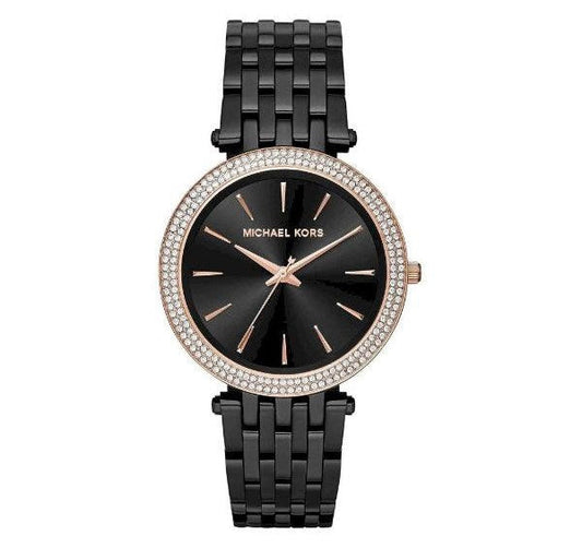 Michael Kors Darci Black Dial Black Steel Strap Watch for Women - MK3407