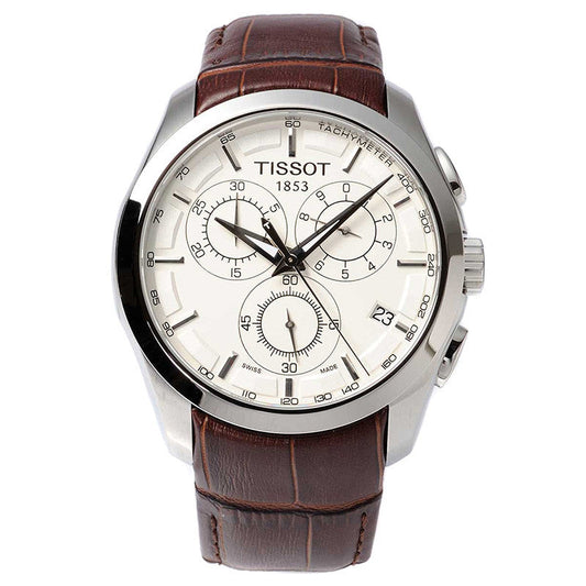 Tissot Couturier Chronograph White Dial Watch For Men - T035.617.16.031.00