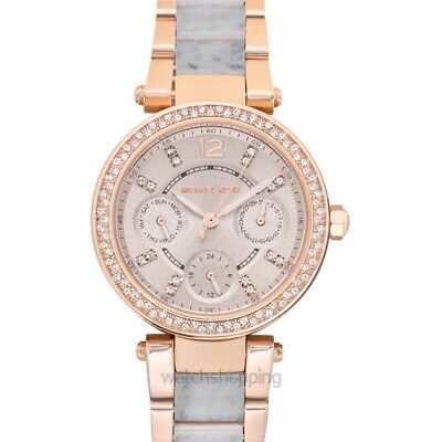 Michael Kors Parker Gold Dial Two Tone Steel Strap Watch for Women - MK6327